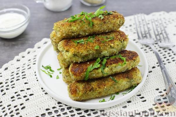 Картофельные палочки с брокколи (на сковороде)