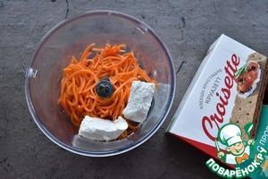 Закуска из творога и корейской моркови
